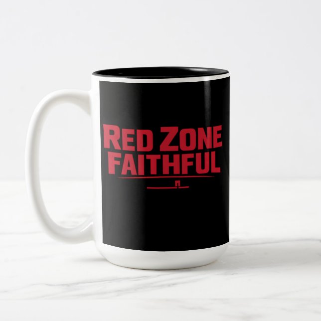 Caneca De Café Em Dois Tons Red Zone Faithful (Esquerda)