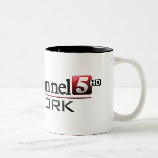Caneca De Café Em Dois Tons Rede de NewsChannel 5 HD (Direita)