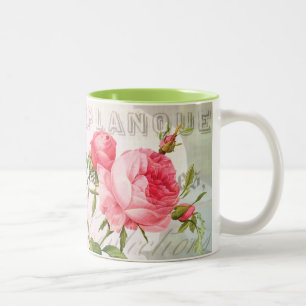 Caneca De Café Em Dois Tons Reduplique Rosa Mug francês
