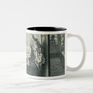 Caneca De Café Em Dois Tons Refeição judaica durante o banquete dos