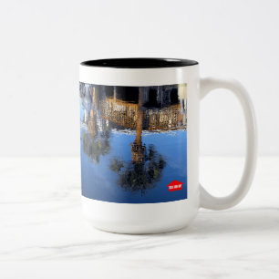 Caneca De Café Em Dois Tons Reflexão das Palmeiras