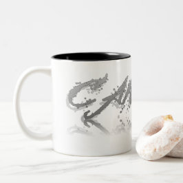 Caneca De Café Em Dois Tons Reflexão do cancer