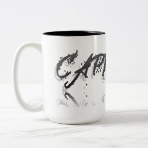 Caneca De Café Em Dois Tons Reflexão do Capricórnio