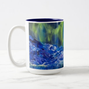 Caneca De Café Em Dois Tons Reflexões Glaciais Mug De Café De 15 Oz Com Dois