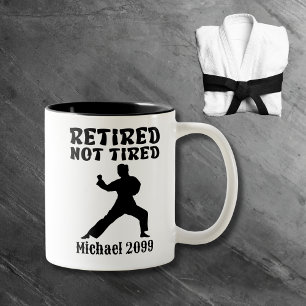 Caneca De Café Em Dois Tons Reforma não cansada Artes Marciais