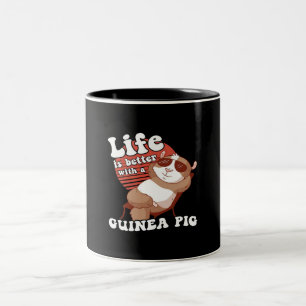 Caneca De Café Em Dois Tons Refrigerante A Vida De Porco Da Guiné É Melhor Com