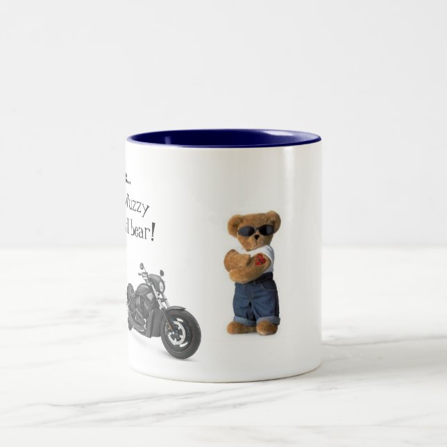 Caneca De Café Em Dois Tons Refrigere o urso com um passeio agradável (Centro)