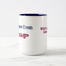 Caneca De Café Em Dois Tons refugiado do trunfo