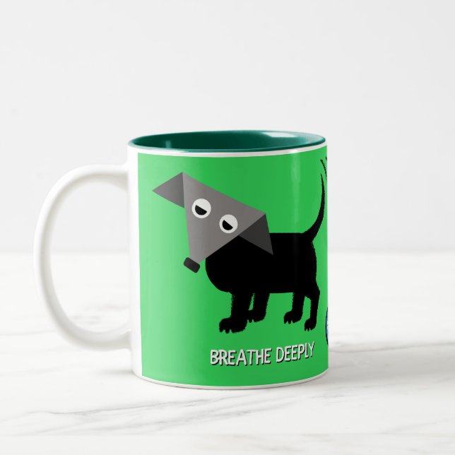 Caneca De Café Em Dois Tons Rego Berto Breath Deeply (Esquerda)