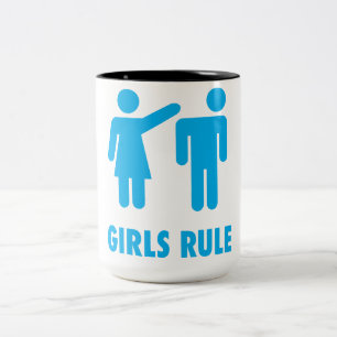 Caneca De Café Em Dois Tons Regra das Meninas! Coffee Mug