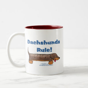 Caneca De Café Em Dois Tons Regra de Dachshills