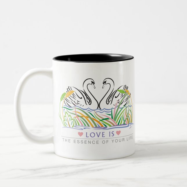 Caneca De Café Em Dois Tons Regras de Amor (Esquerda)