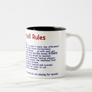 Caneca De Café Em Dois Tons Regras do futebol da fantasia