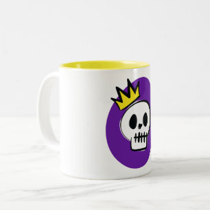 Caneca De Café Em Dois Tons Rei Caveira