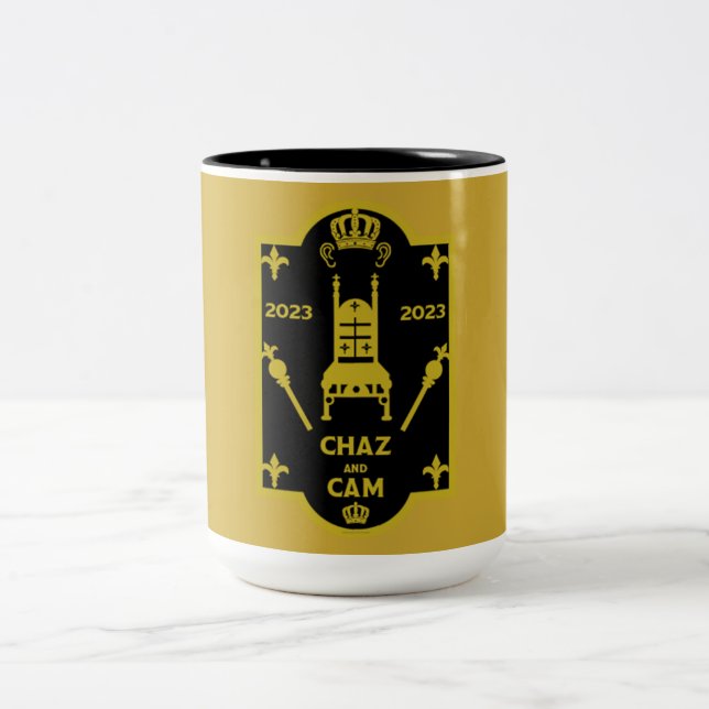 Caneca De Café Em Dois Tons Rei Charles Royal Coronation 2023 (Centro)
