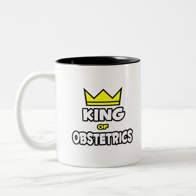 Caneca De Café Em Dois Tons Rei da Obstetrícia (Esquerda)