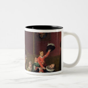 Caneca De Café Em Dois Tons Rei de Henri IV do jogo de France e de Navarra