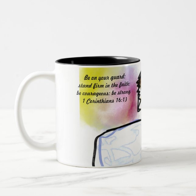 Caneca De Café Em Dois Tons rei jesus  (Esquerda)