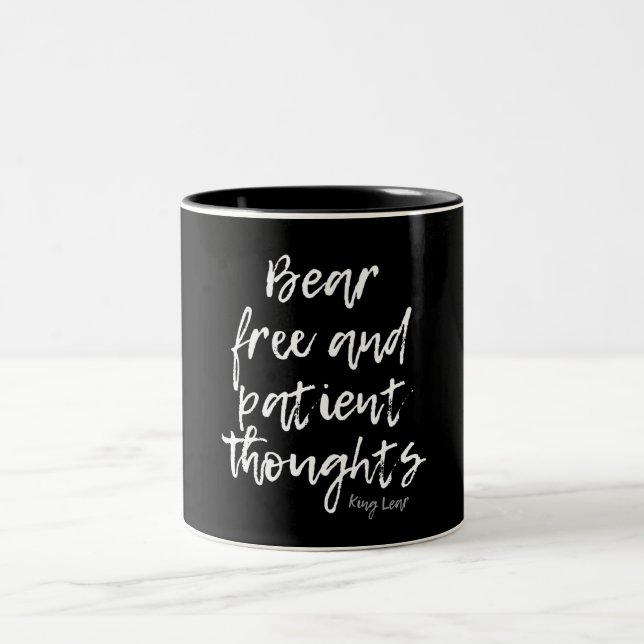 CANECA DE CAFÉ EM DOIS TONS REI LEAR SHAKESPEARE PACIENTE PENSA (Centro)