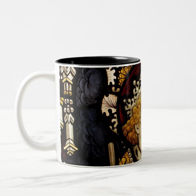 Caneca De Café Em Dois Tons rei medieval idade média cavaleiro (Esquerda)