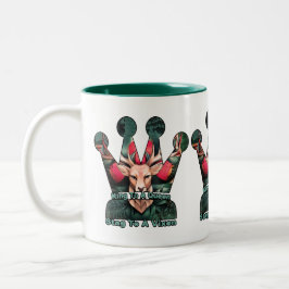 Caneca De Café Em Dois Tons Rei para uma rainha Stag para uma vixen