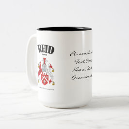 Caneca De Café Em Dois Tons Reid Family Crest, Tradução e Significado