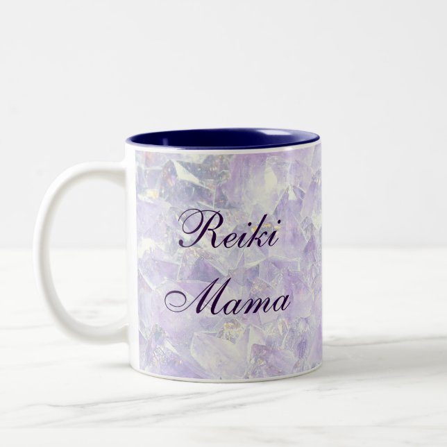 Caneca De Café Em Dois Tons Reiki Mama (Esquerda)