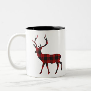 Caneca De Café Em Dois Tons Reindeer Christmas