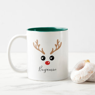 Caneca De Café Em Dois Tons Reindeer Mug de Natal