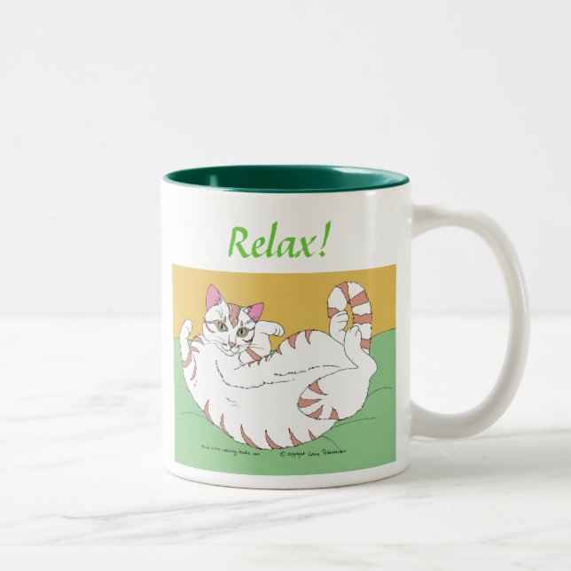 Caneca De Café Em Dois Tons Relaxe! (Direita)