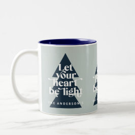 Caneca De Café Em Dois Tons Religião de Natal mínima gráfica moderna