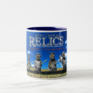 Caneca De Café Em Dois Tons Relíquias da Ilha de Páscoa