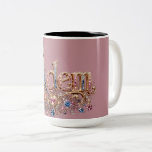 Caneca De Café Em Dois Tons Relógio de Parede Decorativo Adam Coroa