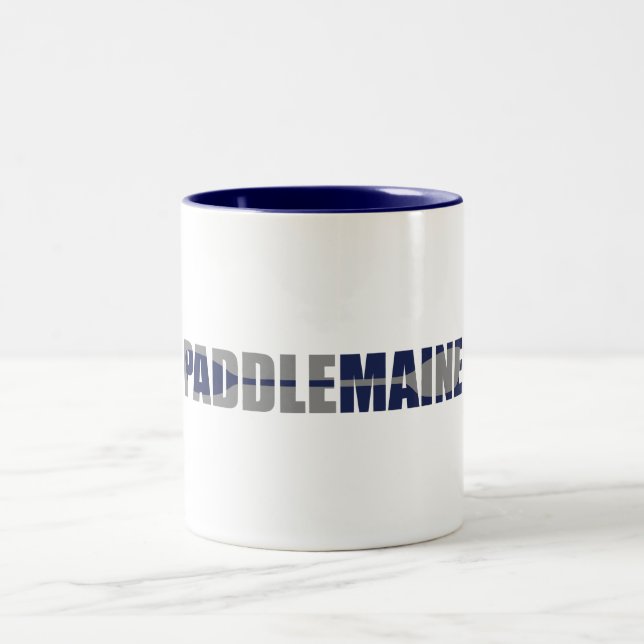 Caneca De Café Em Dois Tons Remar no Maine de Kayak (Centro)
