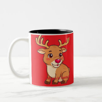 Caneca De Café Em Dois Tons Rena bebê