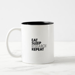 Caneca De Café Em Dois Tons repetição da pesquisa de sono