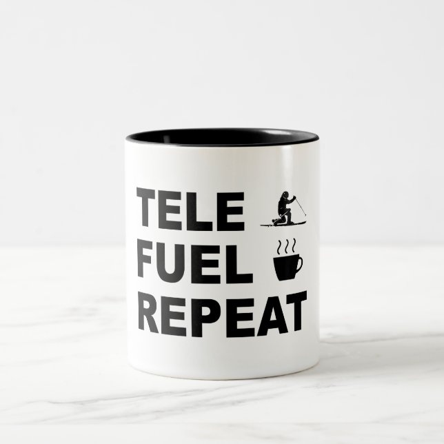 Caneca De Café Em Dois Tons Repetir Combustível Tele (Centro)
