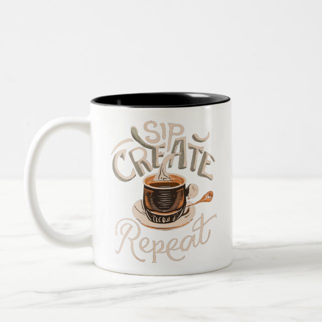 Caneca De Café Em Dois Tons Repetir Crio de Sip (Esquerda)