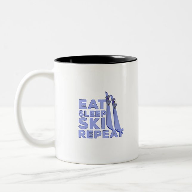 Caneca De Café Em Dois Tons Repetir Esquema de Suspensão (Esquerda)