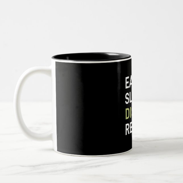 Caneca De Café Em Dois Tons Repetir Golf do Disco de Repouso (Esquerda)