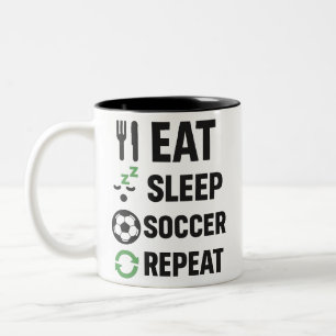 Caneca De Café Em Dois Tons Repetir o Soccer do Sono