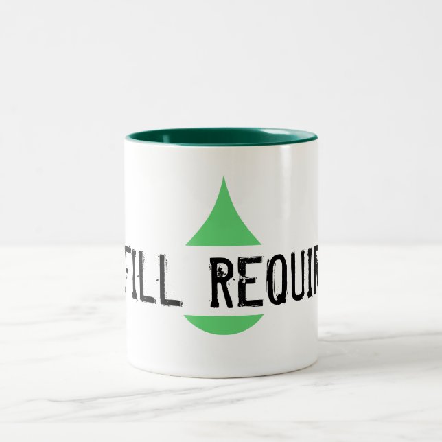 Caneca De Café Em Dois Tons REPREENCHER A gota verde NECESSÁRIA (Centro)