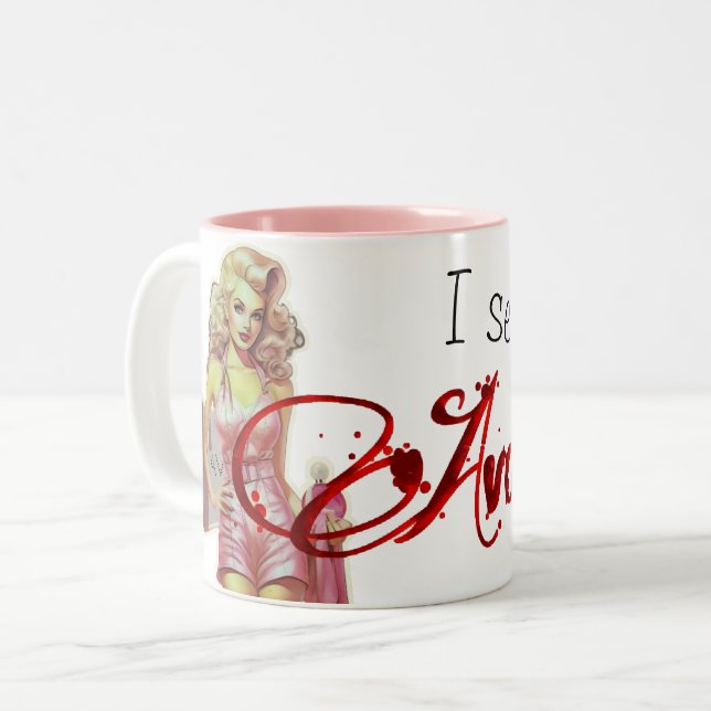 Caneca De Café Em Dois Tons Representante do Avon Retroativo (Frente Esquerda)