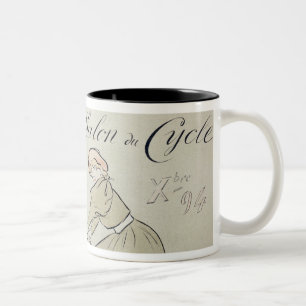 Caneca De Café Em Dois Tons Reprodução de uma propaganda de poster 'o salão