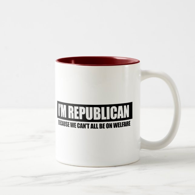 CANECA DE CAFÉ EM DOIS TONS REPUBLICANO - PORQUE NÓS CHANFRAMOS TODOS (Direita)