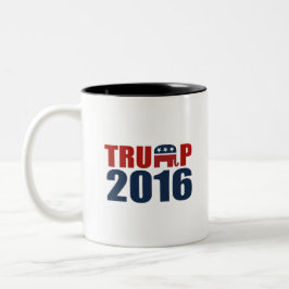 CANECA DE CAFÉ EM DOIS TONS REPUBLICANOS PARA O TRUNFO 2016