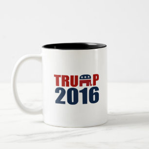 CANECA DE CAFÉ EM DOIS TONS REPUBLICANOS PARA O TRUNFO 2016