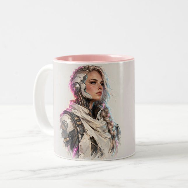 Caneca De Café Em Dois Tons Réquiém Prateado (Frente Esquerda)
