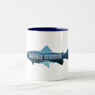 Caneca De Café Em Dois Tons Reservatório Chatfield Colorado Peixes
