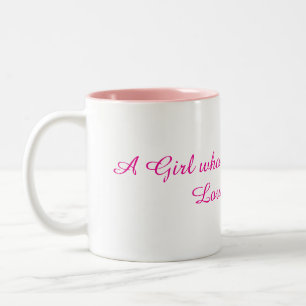 Caneca De Café Em Dois Tons Resgate de Cães Amante de Cães Menina mulher rosa 